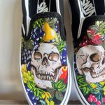 Vans Classic Slip On Unisex Fruit Skull Shoes Size 6.5 or 5 #449 Photo 6