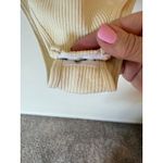 OQQ Long Sleeve Half Zip Mock Neck Ribbed Bodysuit Yellow Women's Size Large Photo 5