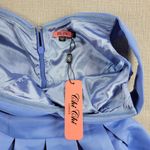 Chi Chi London  Womens Marlie Dress Size 8 Blue Off-shoulder Cocktail NEW Photo 9