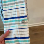 Coolibar Women’s Cabana Swim Coverup Dress Full Zip UPF50+ Striped Blue Size M Photo 3