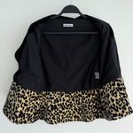 Batsheva Jacket Womens 2 Leopard Animal Print Bell Sleeves Velvet Artsy Cropped Brown Photo 8
