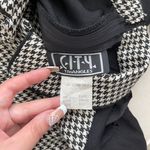 City Triangles Vintage 90s Black White Houndstooth Preppy Straight Leg Jumpsuit Photo 12