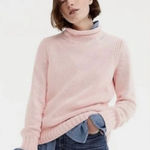J.Crew  Always 1988 Roll Neck Cotton Sweater Blush Pink Photo 0
