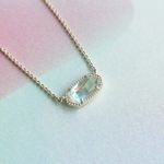 Kendra Scott New Gold Elisa Dichroic Glass Necklace Photo 6