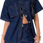 Amazon Denim Shirt and Short Set Photo 2