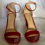 Michael Shannon Michael by  Stella Sandal Red Patent Leather Heel Size 8 Photo 0