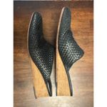 Billy Reid  black woven leather mules heels with pointy toe women's size 7 1/2-8 Photo 4