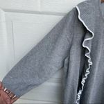 Carmen Marc Valvo Sweater Gray Grey White Ruffle Plus Size 2X Photo 5