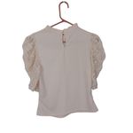 BlaShe Size Large L Cream Pink Lace 3/4 Sleeve Preppy Cute Chic Frilly Darling Photo 1