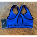 Under Armour  Mid Sports Bra Compression Crossback Strappy Women's XS Blue New Photo 1