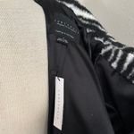 Sanctuary Abstract Moto Jacket Textured Tiger Teddy Fleece Black and White Small Photo 7