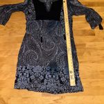 Soft Surroundings Paisley sheer Dress Crochet Detail Bell Sleeve Boho Medium Photo 11