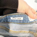 Mango MNG Boot Crop Mid Rise Jeans Raw Hem Blue 6 Photo 4