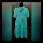 SheIn Green Lined dress - Size Large Photo 2