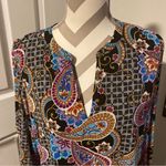 Nicole Miller women’s black Paisley Print social Dress size 16 Photo 1