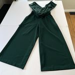 Calvin Klein Dark Green Sleeveless V NeckWide Leg Crop Pocket Jumpsuit Size 12 Photo 6