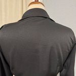 idem Ditto  Black Ruched Front Long Sleeve Collared Button Up Shirt Top Gothic L Photo 7