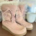 Vintage Report Caitlin Y2K Suede Winter Snow Platform Boots With Fur Size 7.5 Photo 0