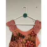 Woman’s Multi Pink Floral Print Blouse Sleeveless Studded Flowy Dress Barn Large Photo 1