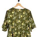BloomChic Floral Print Ruffles Surplice Neck Blouse size 14/16 in Moss NWT Green Photo 6
