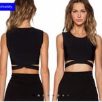 BCBGMAXAZRIA  Clarissa Crop Tank Medium Black Photo 1