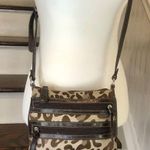 Nine West Leopard Camo Crossbody Shoulder Bag Exterior Pockets Top Zipper Close Photo 2