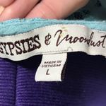 Gypsies & Moondust  Blue Cold Shoulder Top Large Photo 6