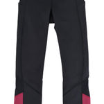 Lululemon ‎ Pace Rival Crop Leggings Capri Women's 4 Black Patterned Trim Pockets Photo 0