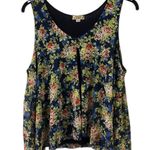 Lavish  Blue Green Floral Layered Open Front Swing Top Sleeveless Blouse Size XL Photo 7