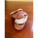 LAMO Pink Faux Suede Moccasin Slippers Faux Fur Lined Indoor Outdoor Size 7 Photo 4
