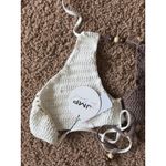 JMP The Label Coco Brown Contrast Cali Crochet Bikini Swim Top Medium NEW NWT Photo 8