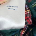 Sleepy Jones Marina Pajama Top Women’s XS Plaid Cotton Flannel 3/4 Sleeve Cozy Green Photo 5