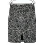 White House | Black Market WHBM Black White Abstract Knee Length Pencil Skirt 4 Career Sophisticated Modest Photo 3