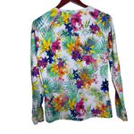 Athleta  half zip long sleeve swim rash guard in tropical print XL Photo 3
