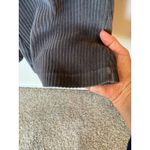 Aerie  High Rise Flared Leg Pull On Pants Ribbed Cotton Gray Women's Size Small Photo 3