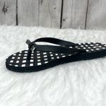 Coach Amel Flip Flop Sandals Gingham Black White Bow 5 Everyday Retro Casual Photo 8