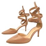 Gianvito Rossi Vitello Praline Ankle Strap Gladiator Leather Heel Pumps EU 36 Photo 0