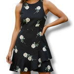 Banana Republic  Women’s Midi Ruffle Floral Faux Wrap Dress Size 8 Photo 0