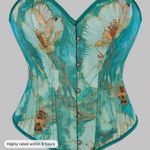 Floral Corset Top Green Size L Photo 1