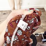 Aura [] Brown Floral Print Long Sleeve V-Neck Moroccan Wrap Maxi Dress Boho Sz XL Photo 11