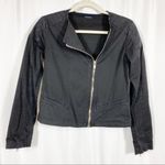 Brandy Melville  Lightweight Moto Zip Jacket: Black Photo 0