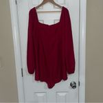 Princess Polly Hastings Long Sleeve Romper Burgandy Size 6 Photo 3