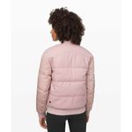Lululemon  Jacket Womens 6 Roam Far Wool Bomber Goose Down 3-in-1 Puffer Pink Photo 1