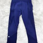 Lululemon Fast As Light Crop in Emperor Blue navy Photo 2