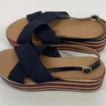 Anthropologie Chic Navy Platform Sandals by  Photo 1