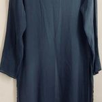 Eileen Fisher  Silk Crepe Sheer Tunic Dress Side Slits size M Photo 1