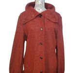 Joseph A  Rust Orange 100% Wool Ruffle Hem Jacket Size L Photo 0