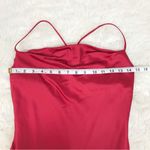 ASTR The Label Gaia Red Satin Slip Dress Midi Thigh Slit Size XS Photo 12