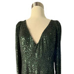 CAROLINE CONSTAS Julia Mini Dress Bow Detail Sequined Tulle Cocktail Party Large Photo 9