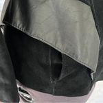 Vintage 80s Outerwear by Phoenix Black Suede and Leather Trim Jacket, Size 5 Photo 2